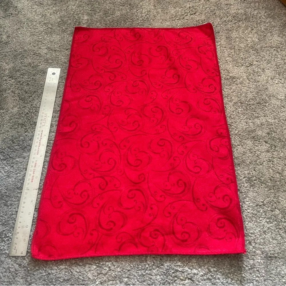 Festive Red and Green Swirl Towels